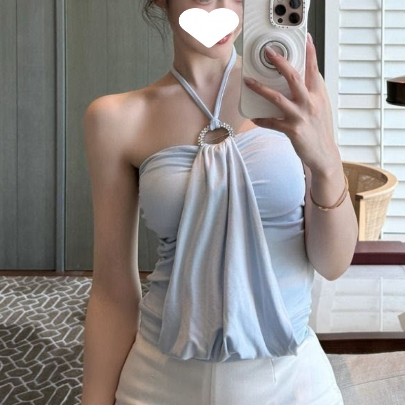 Pure Desire Celebrity Diamond Ring Halter Vest Women's Summer New Style Beautiful Thai Tube Top