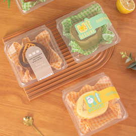 网红女王蛋糕卷切块包装盒烘焙切件透明瑞士虎皮甜品慕斯打包盒子
