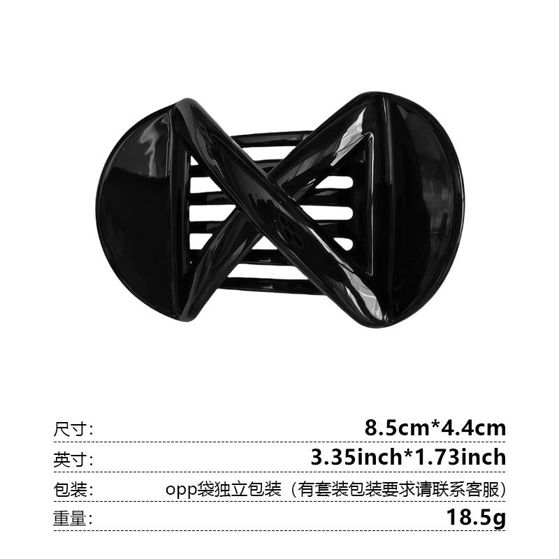 新款PC蝴蝶结豹纹发夹高级感无痕喷漆扁夹后脑勺盘发鸭嘴夹发卡|undefined