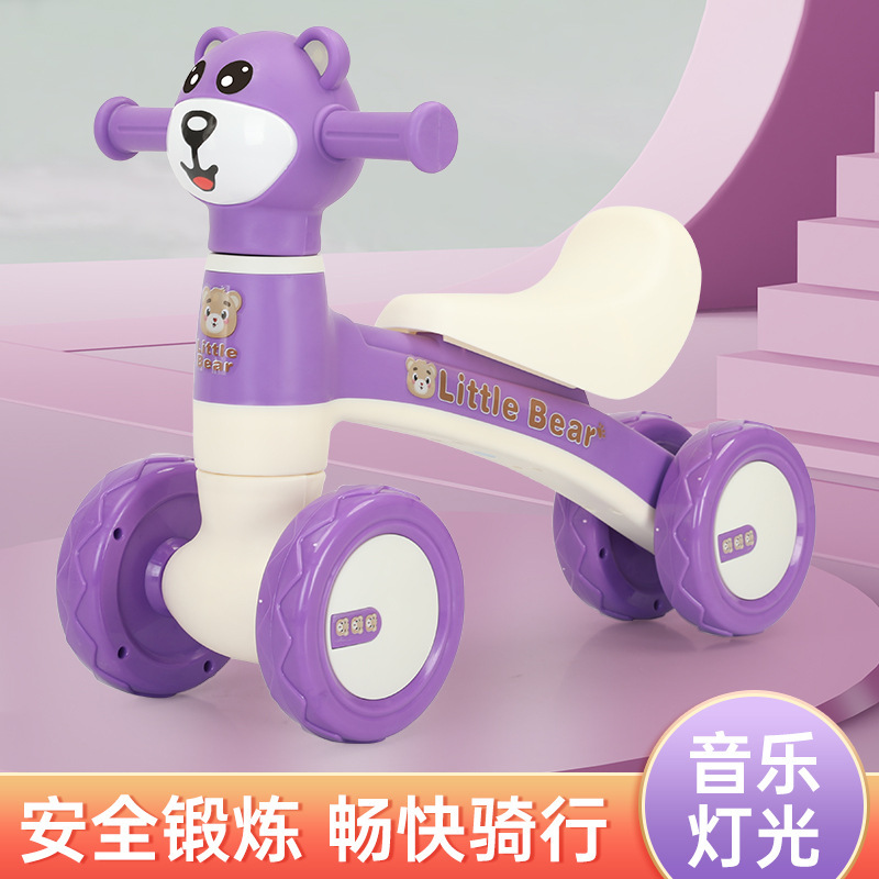 Patina para niños de 1 - 3 años de edad, patina para niños pequeños, patina anti-rollback, coche de equilibrio para bebés, luz de música