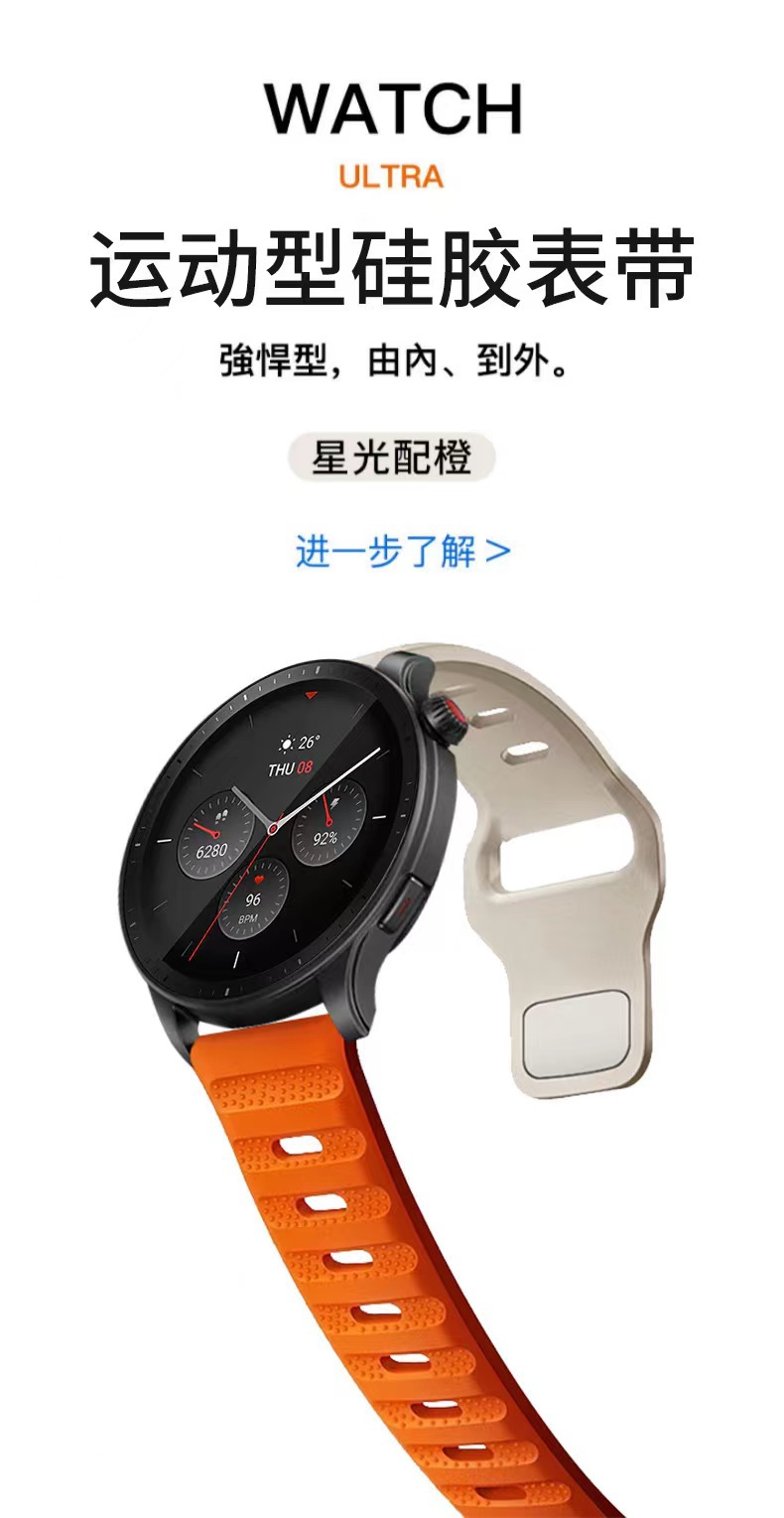 Suitable for Samsung watch5 with dot pattern 20mm strap and Huawei Honor 22mm silicone replacement strap undefined