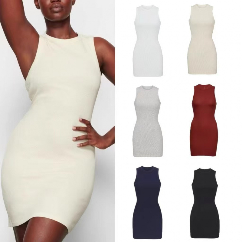 Skims Kardashian Style Tank Top Dress for Women, New Summer Model, Pure Desire Hot Girl Sexy Sleeveless Bodycon Short Dress Skims Kardashian Style Tank Top Dress for Women, New Summer Model, Pure Desire Hot Girl Sexy Sleeveless Bodycon Short Dress