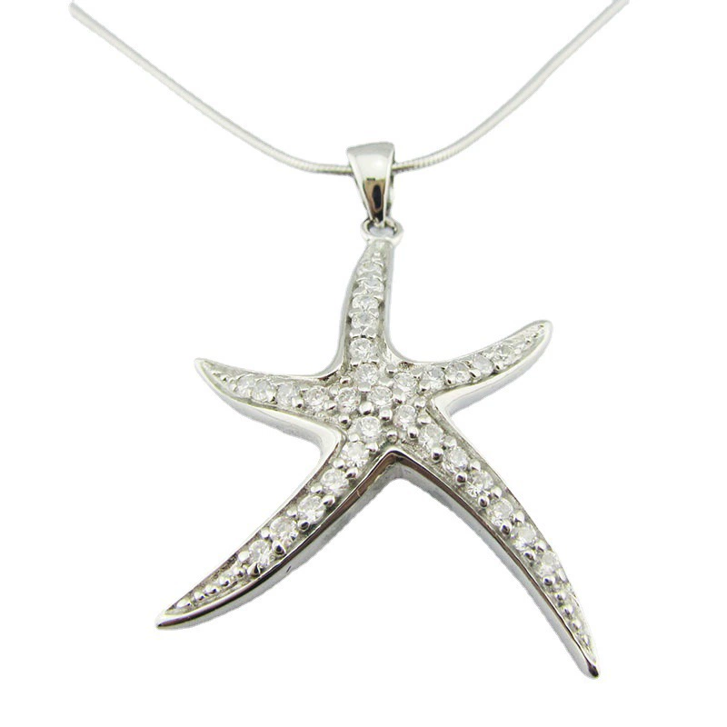 Pendant solar-powered, stone inlay, platinum zirconium, accessory, silver 925 sample
