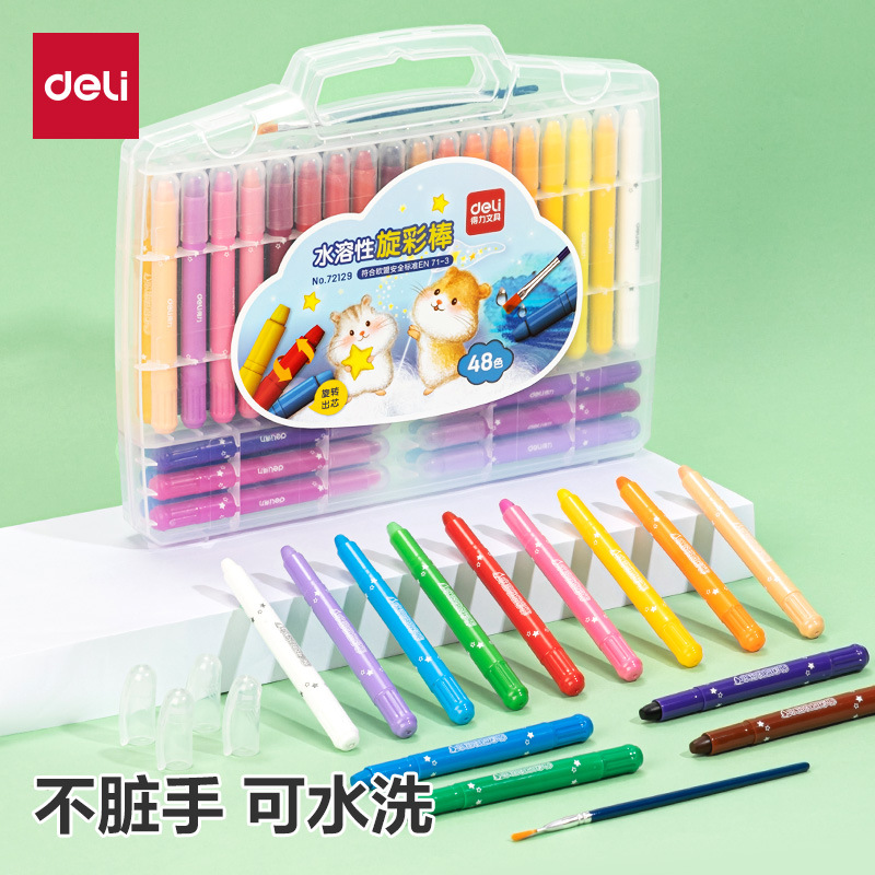 Crayones Pasteles al Óleo Giratorios 48 Colores Lavable Giratorio para Pintura