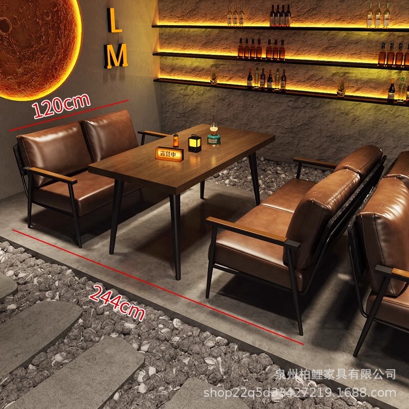 インターネットセレブキャンプスタイルバーカウンターソファバーベキューショップコーヒーショップテーマレストランダイニングバービストロバーのテーブルと椅子|undefined