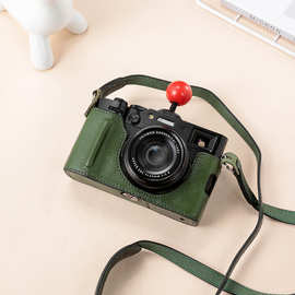 富士X100vi相机包皮套X100V X100S X100T相机保护套半套底座开孔