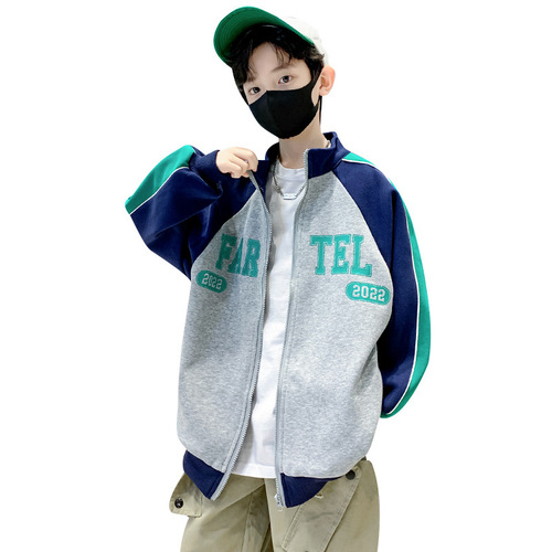 Spring and Autumn children's clothing, Korean style new children's suits, boys' jackets, street-friendly and handsome, middle-aged and older children's spring clothing, baseball uniforms, trendy