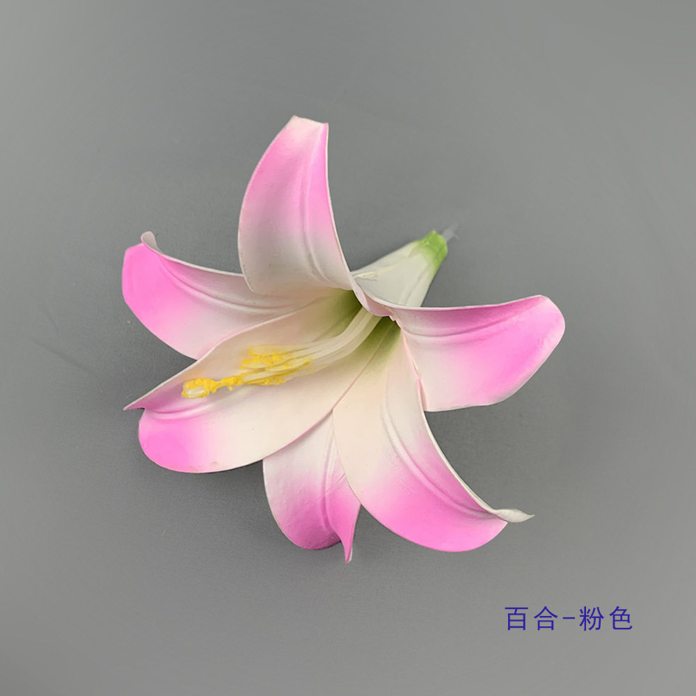 Simulación de EVA, Lilium, flor de bodas, decoración de flores falsas, DIY, decoración floral, fábrica al por mayor