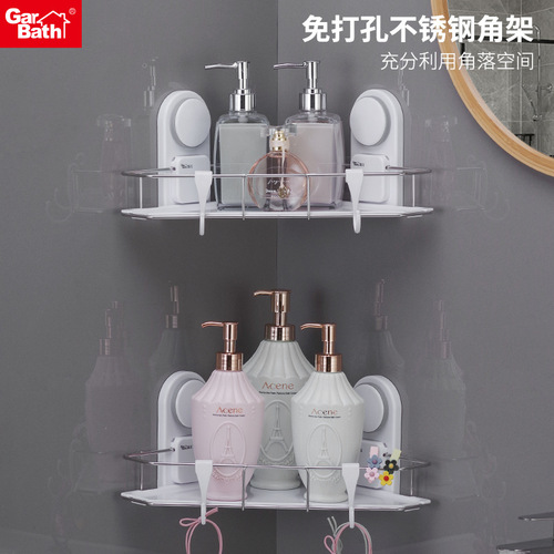 Customized bathroom corner shelf without drilling corner storage rack kitchen shelf bathroom wall corner hanger