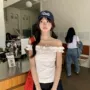 辣妹独特木耳边新款t恤