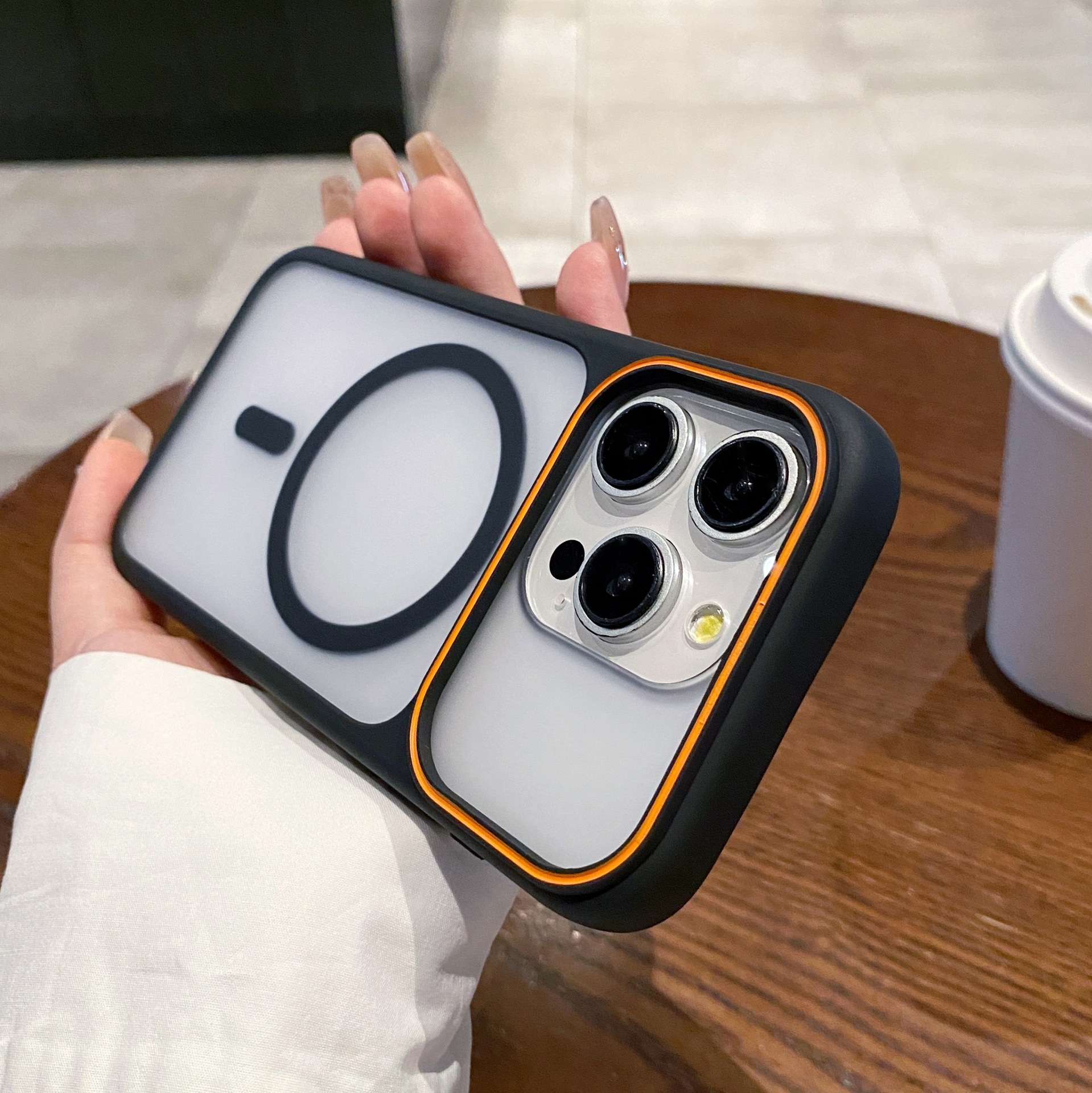 Phone Case For Iphone 16 15 Pro Large Window Full Cover Couple Style_voghion.com
