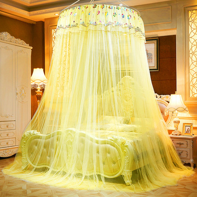 new pattern install Dome suspended ceiling court Mosquito net summer thickening encryption princess Lace Mosquito net One piece On behalf of