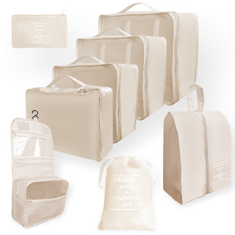 Bolsa de almacenamiento de viaje traje de seis piezas de siete piezas de ocho piezas plegable bolsa de lavado bolsa de almacenamiento de ropa bolsa de viaje con cordón