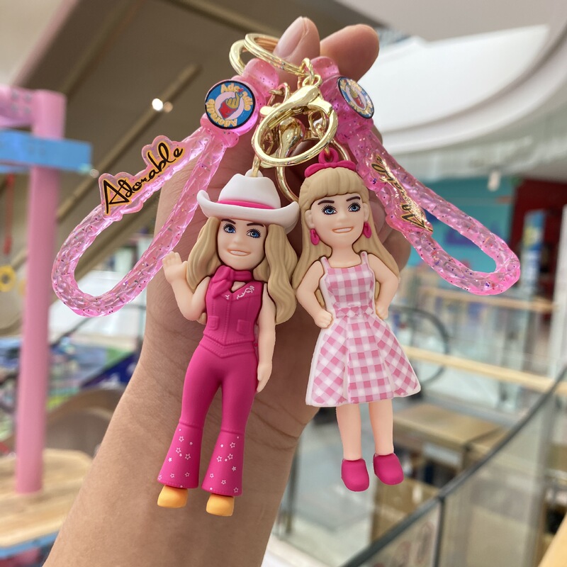 Cross-border cartoon Barbie doll keychain Doll Girl bag pendant pendant exquisite small gift wholesale