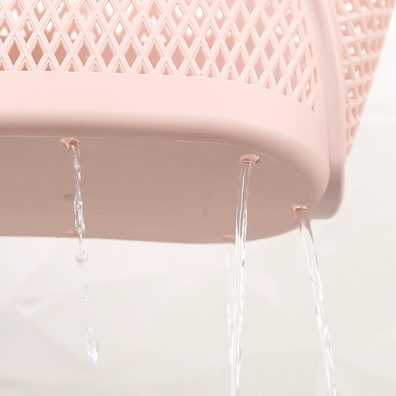 Handheld Plastic Storage Basket, PE Handle, Thickened Portable Bathroom Drying Rack