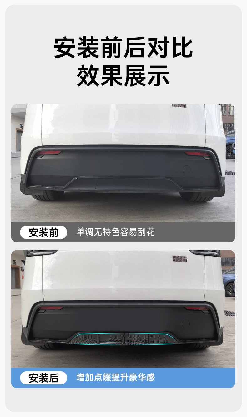 Suitable for Tesla Model Y/Ys Rear Lip Small Spoiler Tesla Rear Lip Surround Air Knife