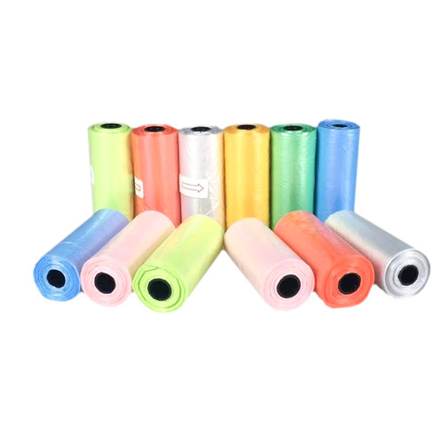 Pet plastic bag for factory pets, outdoor dog walking, cleaning, poop scoop bag, continuous roll, breakable single-color dog waste bag