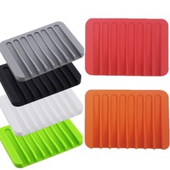 Cross-border best-selling creative soap holder, anti-slip and drainable kitchen bathroom storage silicone soap dish