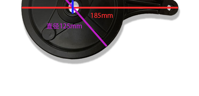 Electric vehicle brake assembly Black King Kong drum brake universal full set of wear-resistant straight upper rear wheel 110 electric motorcycle rear drum brake