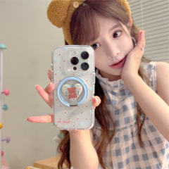 蓝色星星小波点磁吸支架适用iPhone16苹果15ProMax/14/13手机壳女