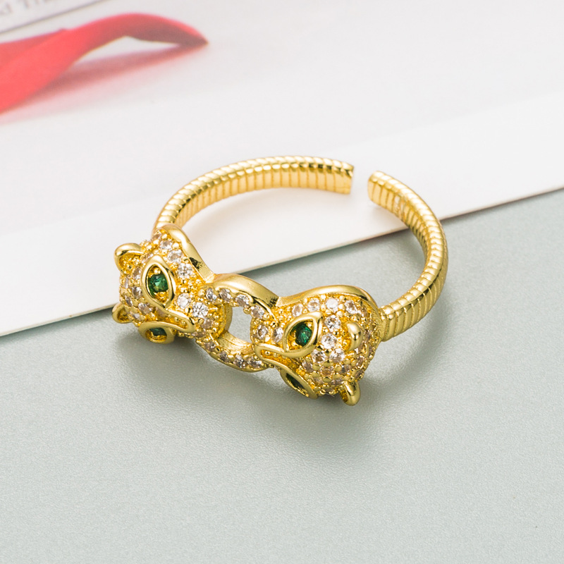 Fashion Leopard Head Ring display picture 4