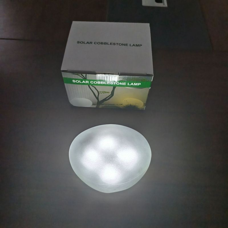 新太阳能光控灯户外防水装饰庭院七彩灯仿真鹅卵石感应灯草坪灯|undefined