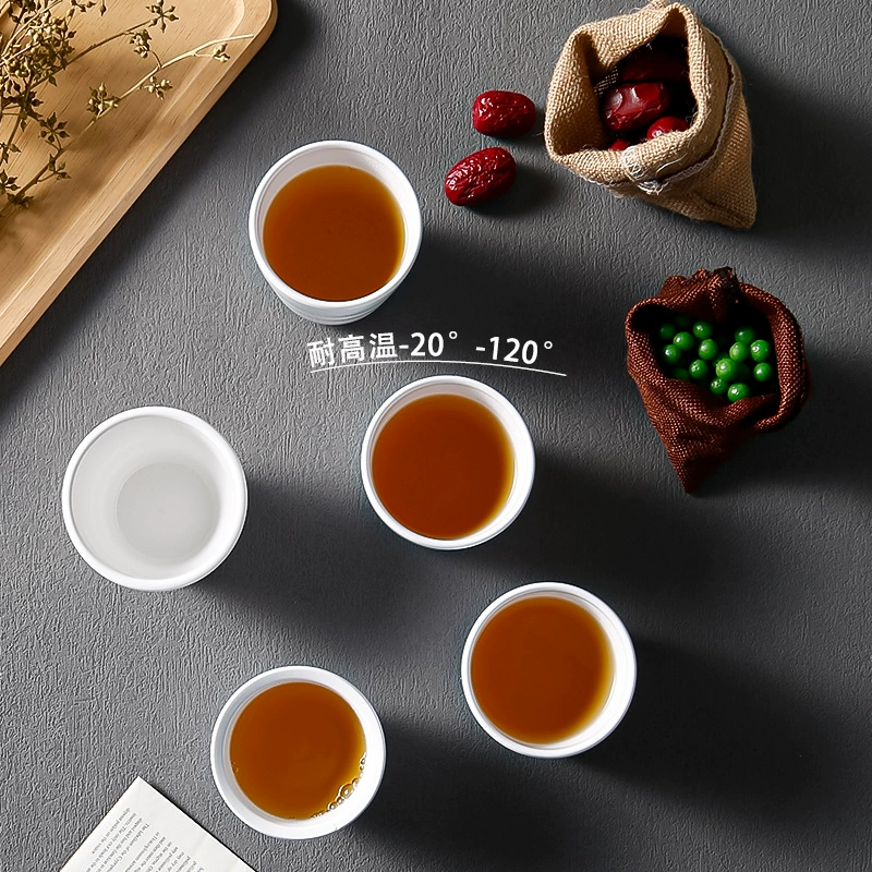 White plastic spoon for commercial use, fall protection, wholesale