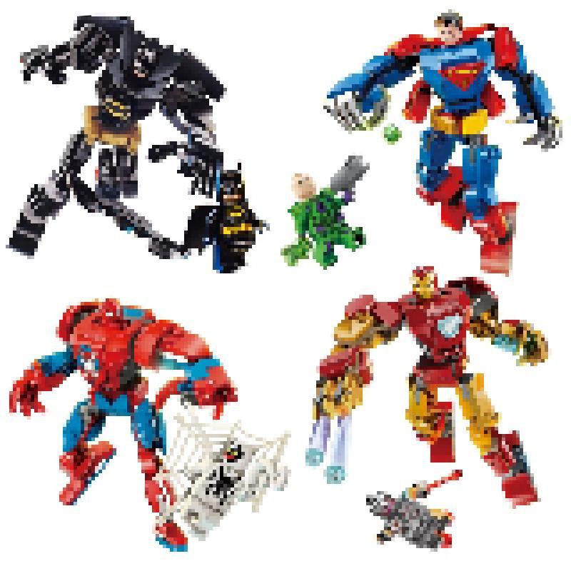 Ksz1040-1043 Superhero Series Minifigure Hand Model Joints Movable Children's Building Block Toy Bag