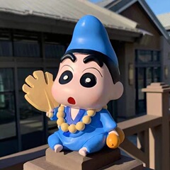 特大 37 センチメートルジギンクレヨンしんちゃんリビングルームの装飾女の子オフィスデスク装飾品人形手作りビニール