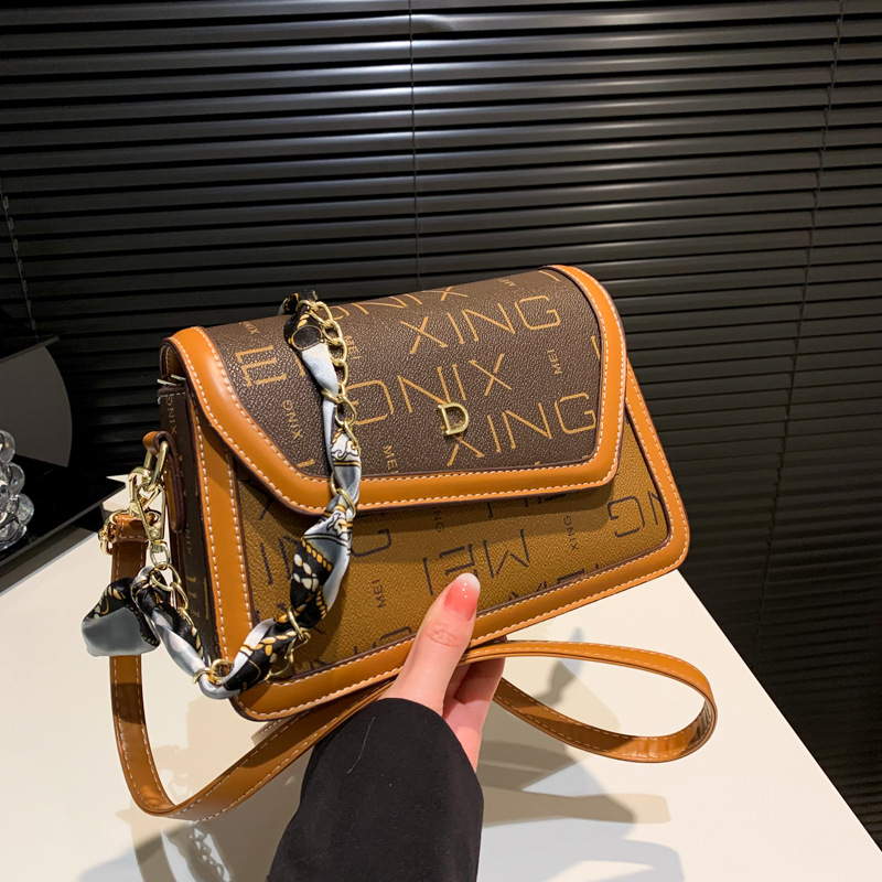 Laukut Presbyopia Väri Kontrasti Ketju Silkki Huivi Naisten Laukku Aasin kirjain kevyt ylellinen lähettilaukku rajat ylittävä yksiosainen toimitus käsilaukku_voghion.com