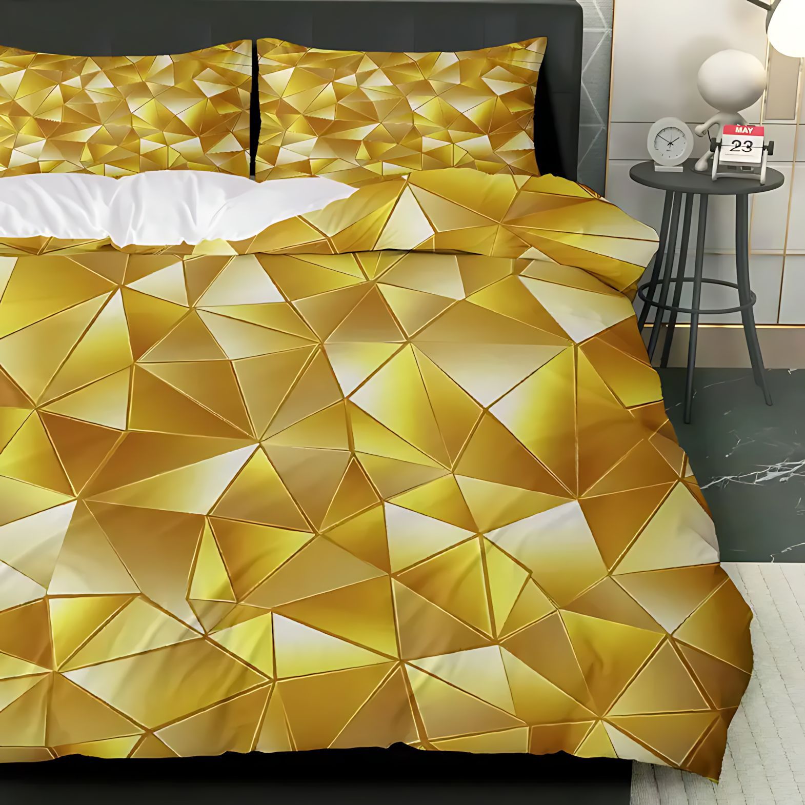 TEMU / JIT transfronterizo Geometría de oro HD Impresión digital abrasión set fuente de fabricantes para la figura puede ser fijado