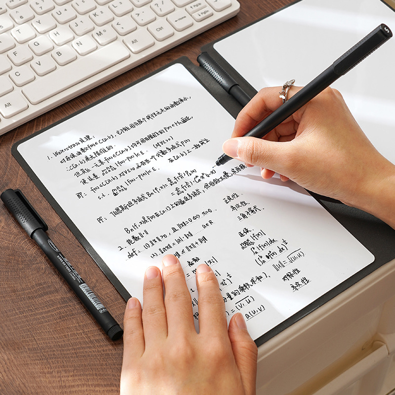 消去可能な A5 小さなホワイトボード ドラフト ノート レザー ライティング ボード デスクトップ メモ帳 ロゴを印刷可能|undefined