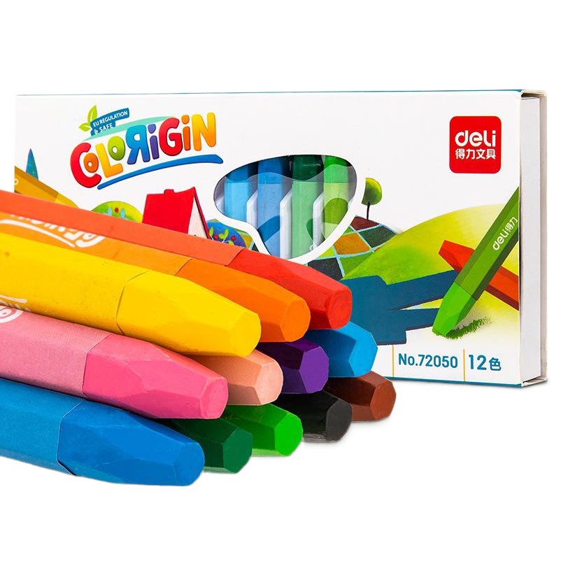 Deli 72051/52/53 de los niños del estudiante pintura al óleo palo pincel de pintura para colorear pincel de pintura