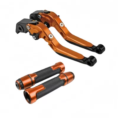 Handle Lever + Handlebar — Other brake systems - orange-handle-glue-folding-horns