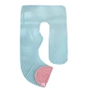 Crystal velvet blue double-single pillowcase