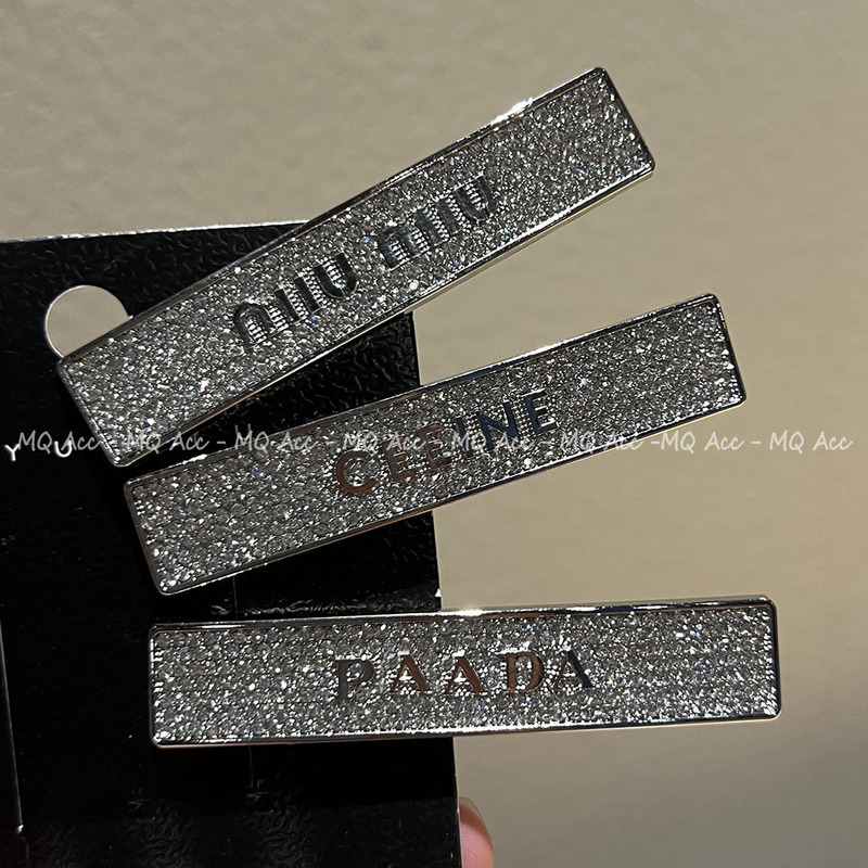 Diamonds Won'T Fall Off! Super Shiny Star-Studded Letter Duckbill Hair Clip, Versatile and Elaborate Hair Accessory for Women
