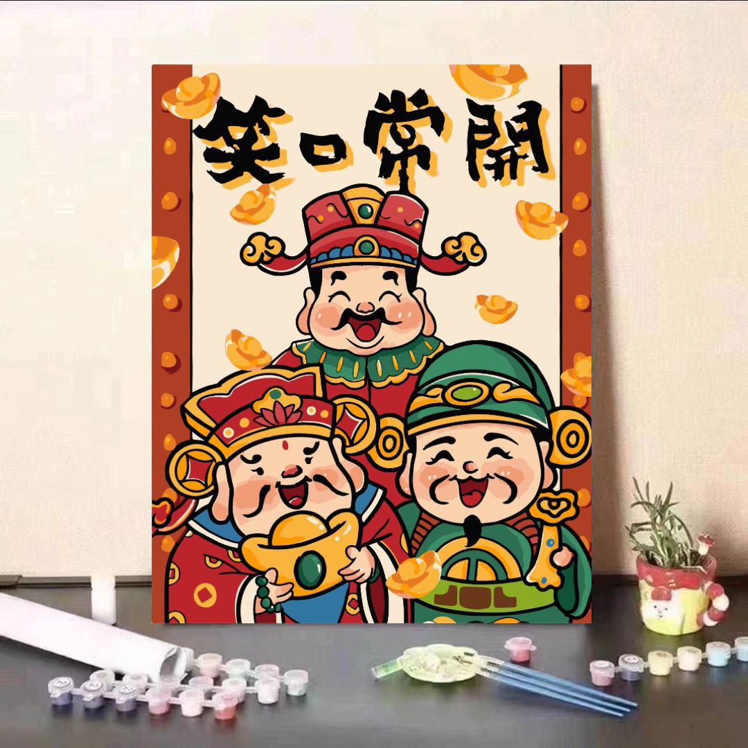 Lápiz pequeño Año Nuevo pintura al óleo digital diy relleno 2024 nuevo niño relleno pintado a mano pintura al óleo acrílico