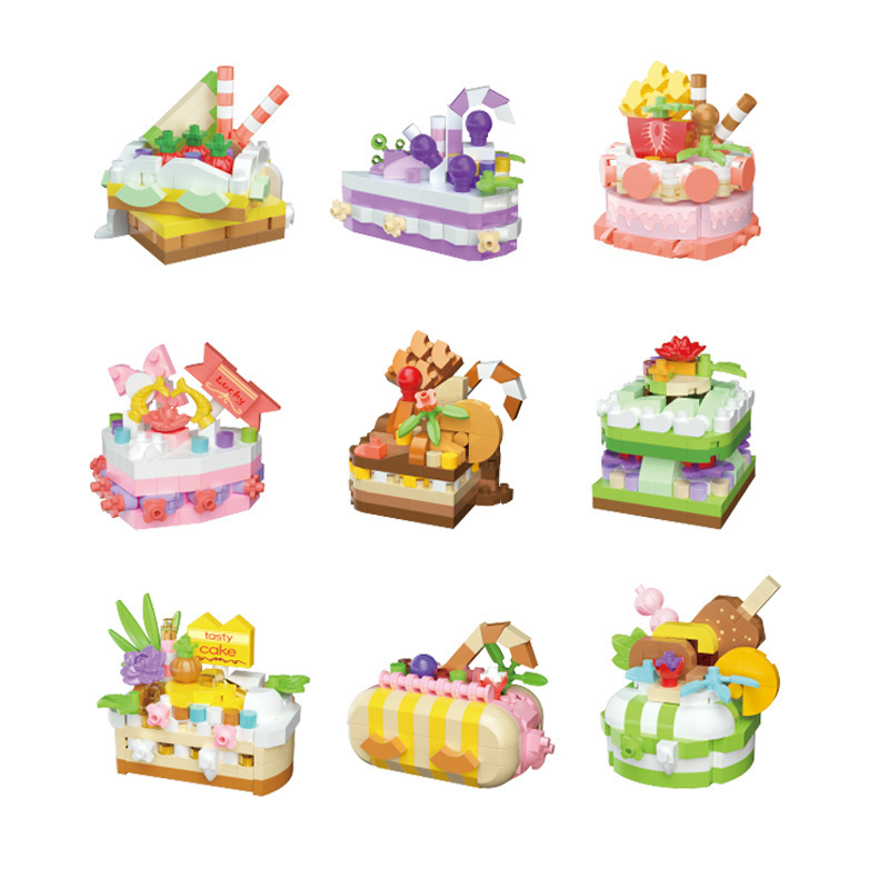 MZ828 - MZ291 ladrillo mágico ladrillo para niños puzzle juguetes de ensamblaje modelo de pastel de micropartículas
