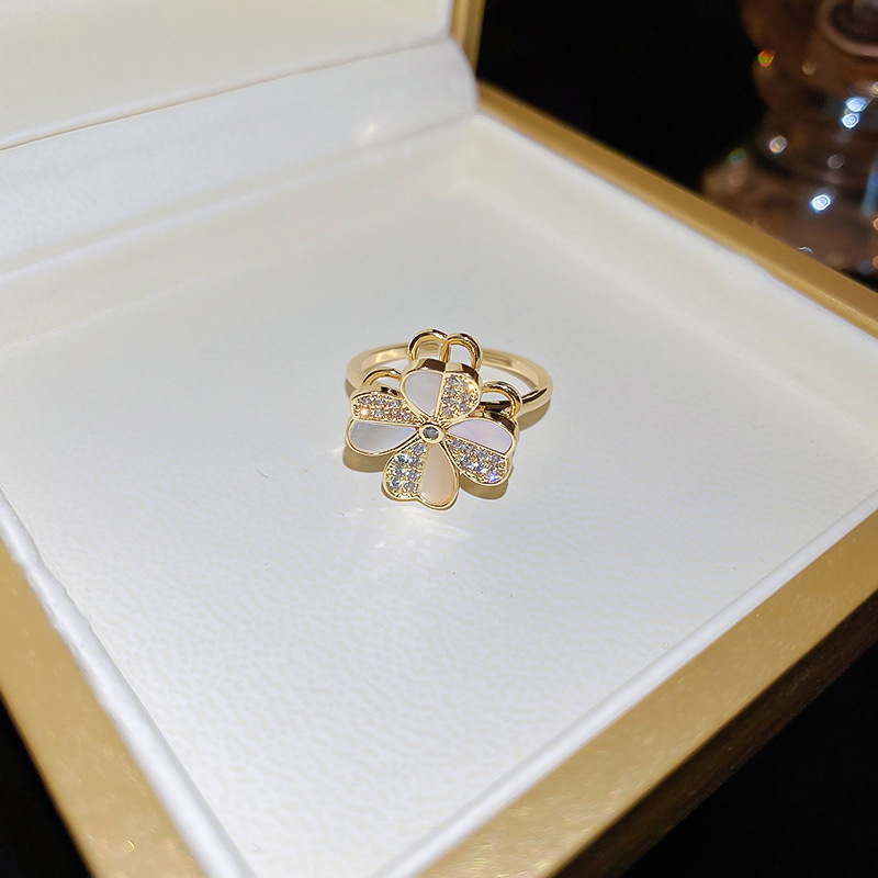 Modern Style Heart Shape Metal Plating Zircon Womenu0027S Rings 1 Piece