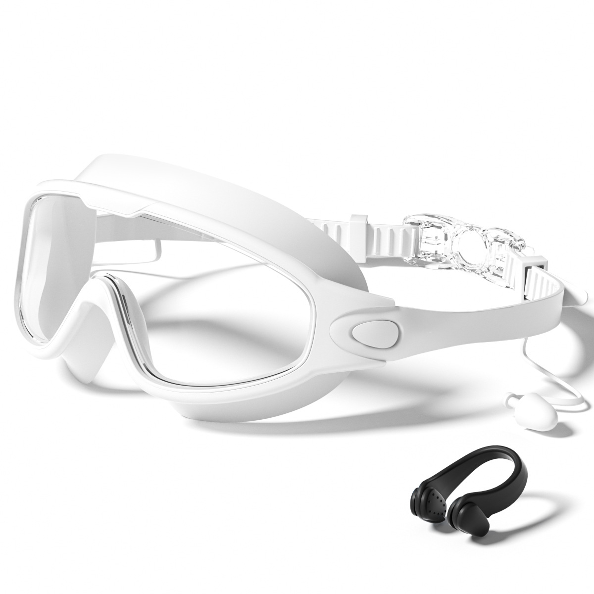 Gafas de Natación Galvanizadas de Marco Grande para Adultos de PC Antiempañante para Adultos