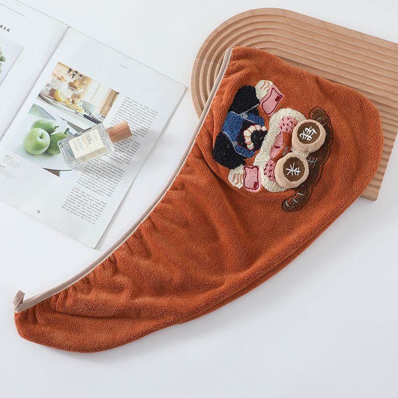 リトルリッチウーマンサスペンダーバススカート新しい刺繍漫画入浴ウェアラブルバスタオル刺繍フェイスタオル包頭ドライヘアタオル|undefined