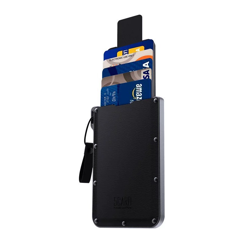 5-Card Slim Ultra-Thin Cowhide Leather Wallet for Men and Women, Premium Pull-Out Bank & Credit Card Holder with RFID Blocking - Thumbnail 5