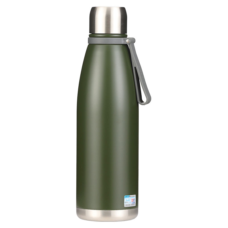 Nueva botella de cola portátil deportes de acero de gran capacidad de acero inoxidable 316 Termo de vacío taza con una taza de cuerda portátil