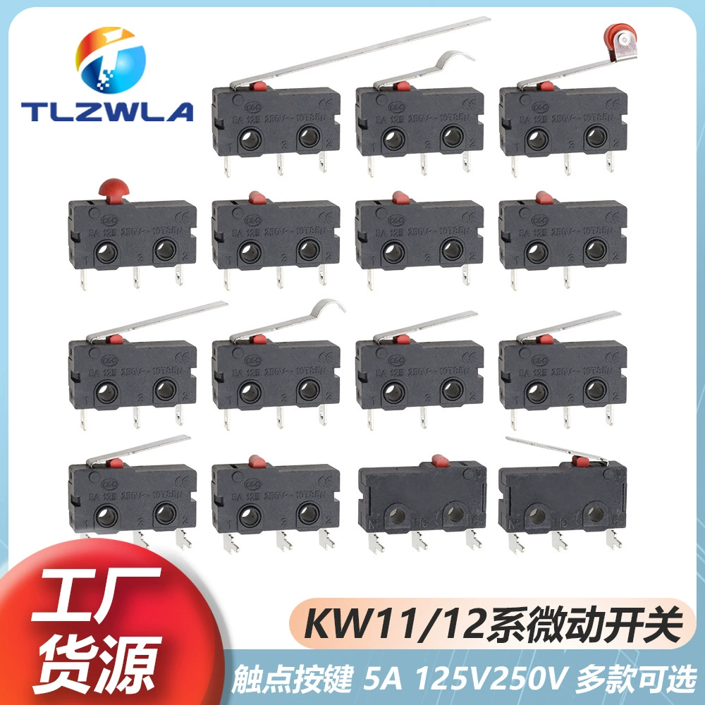 Переключатель ограничения хода Кнопка контакта Кнопка KW11-3Z KW12 Микропереключатель Малый прямой рукоятка три ноги 5A250V