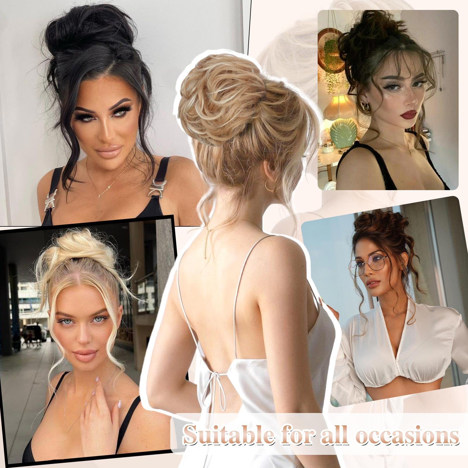 Hair Comb Drawstring Messy Short Curly Hair Bag Short Ponytail Hair Bag Wig European and American Style Dress-up Synthetic Chemical Fiber