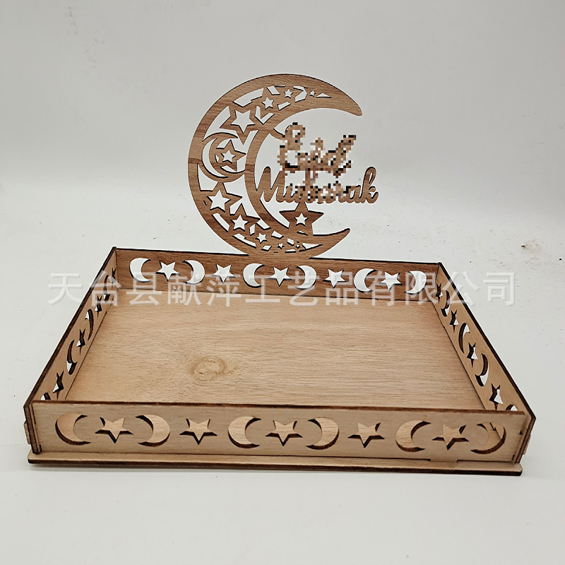 2022 wooden ornaments open holiday decoration table decorations dessert tray crafts wholesale spot