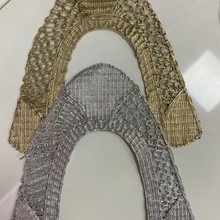 编织鞋面亮面绣花设计鞋面半成品