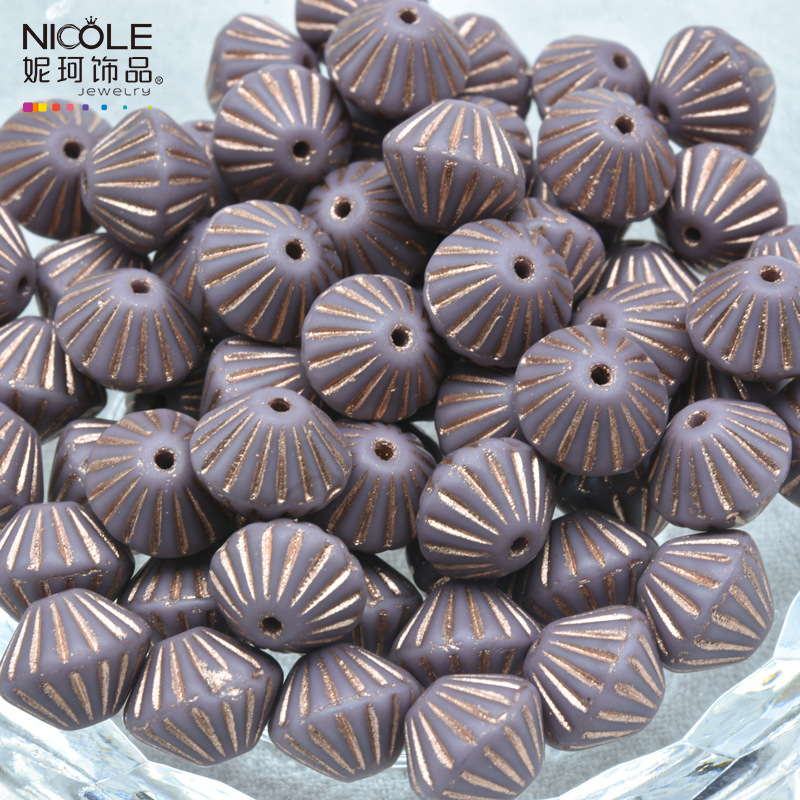 Importado Checo Baos Osha esmaltado linterna cuentas de mano 9mm accesorios de material DIY pulsera alrededor de 100 piezas