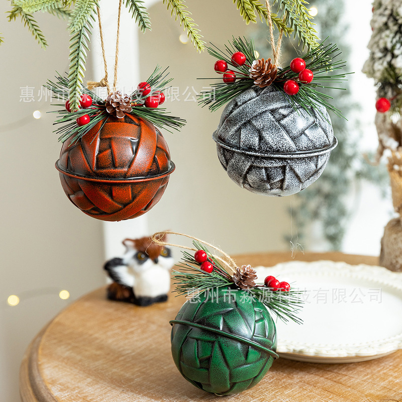 クロスボーダークリスマスカラフルなベルペンダントクリスマス装飾クリスマスツリー装飾シーンレイアウト装飾品雰囲気小道具|undefined