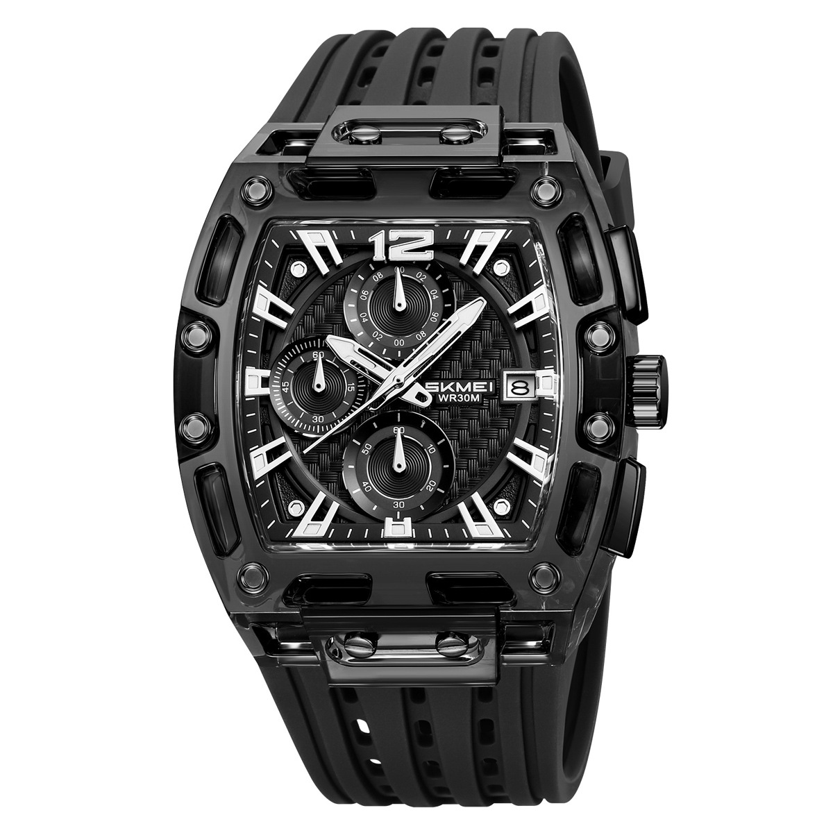 Momento de comercio exterior transfronterizo tres ojos seis agujas reloj multifuncional deportivo ocio reloj de cuarzo impermeable relojes de hombre al por mayor